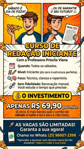 Curso de Redação para iniciantes 