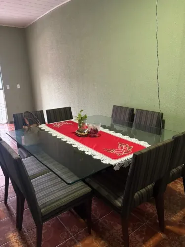 Mesa de vidro 8 lugares
