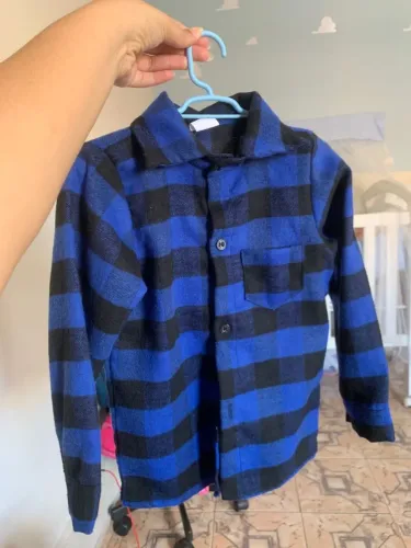 Camisa xadrez flanelada infantil 