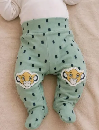 Calça Simba rei Leão Disney com pezinho 1 mês 