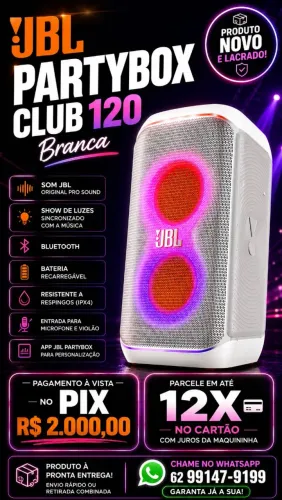 JBL PartyBox Club 120 Branca
