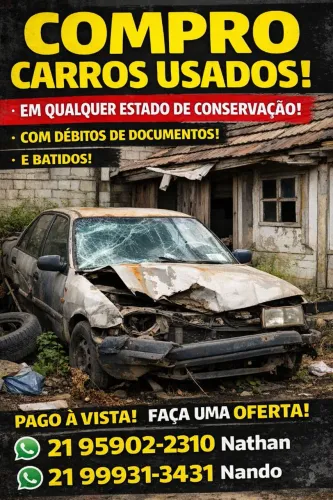 Carro com débitos, batido e bastante tem parado