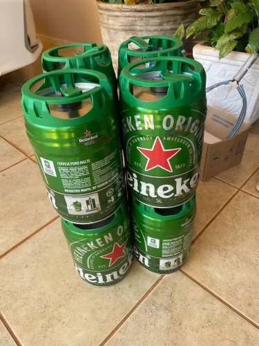 Barril de chope Heineken vazio 5 litros (lote c/8