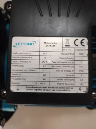 Motobomba De Piscina 1/2cv Monofásica Xkp554a Lepono