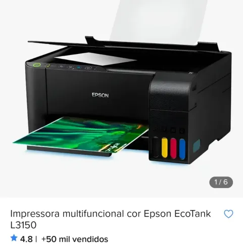? Impressora Multifuncional Epson EcoTank L3150 - Seminova