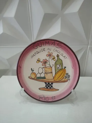 Prato da Boa Lembrança, Restaurante Guimas, Rio de Janeiro, Data 1997, 26cm Diâmetro.