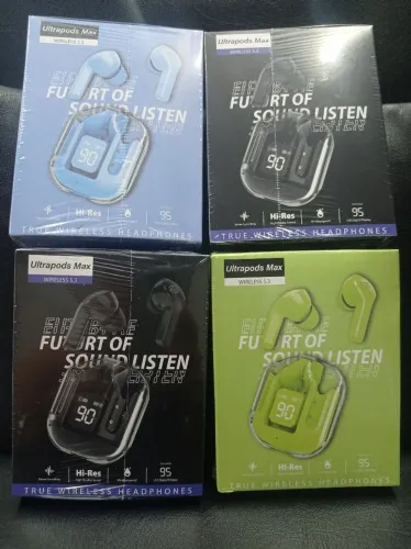 Fone de Ouvido sem fio Ultrapods Max Wireless 5.3 / Branco/Preto/Azul e Rosa