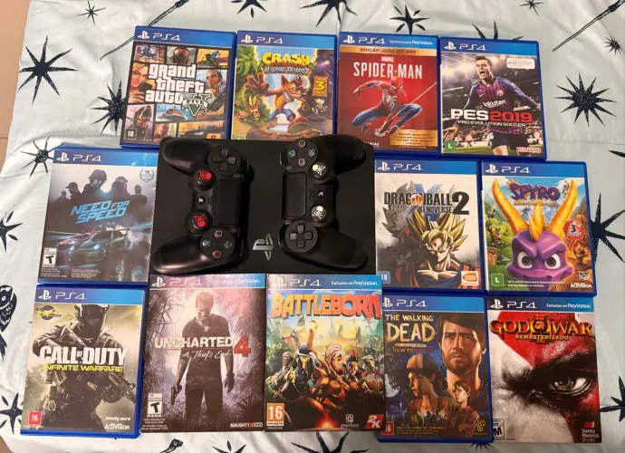 PS4 completo + 12 jogos - Valor negociável