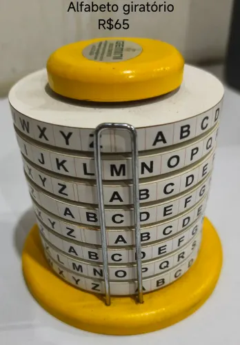 Alfabeto giratório brinquedo educativo
