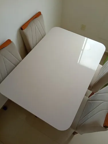 Mesa OFF WHITE tampa de vidro