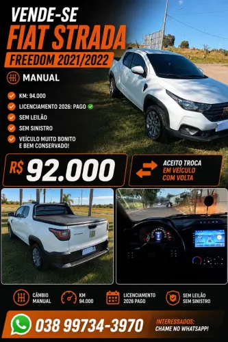 Fiat Strada Freedom 1.3 Flex 8V CD 2022