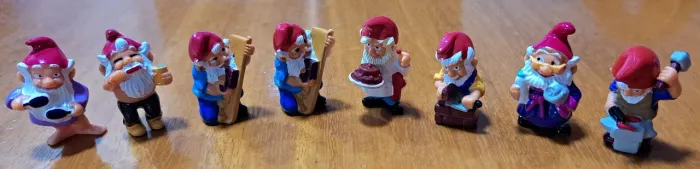 LOTE - MINIATURAS KINDER OVO ANOS 90 ORIGINAIS - COLEÇÃO GNOMOS RAROS