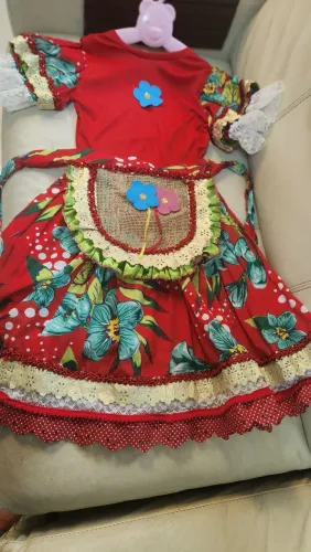 Vestido infantil para brincar quadrilha