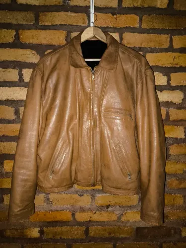 Jaqueta de couro legítimo Hugo Boss