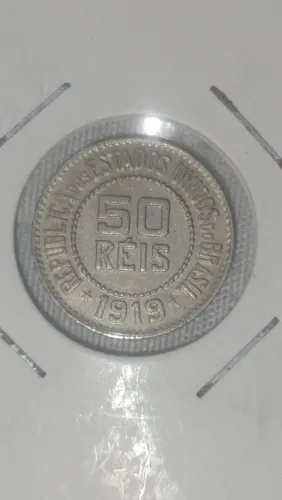 Moeda 50 Réis 1919