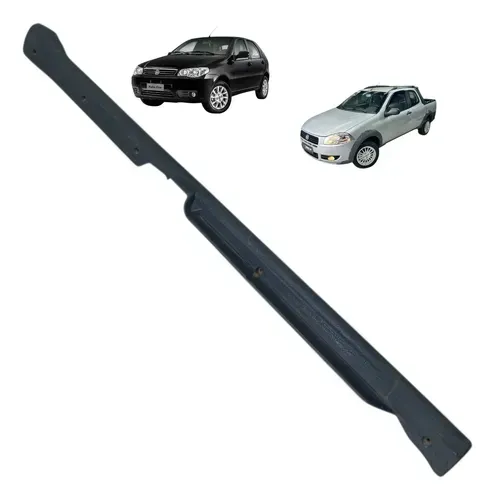 Acabamento Interno Soleira Direita Fiat Strada G4 Palio G3 Prateado