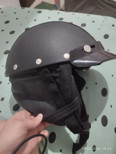CAPACETE COQUINHO PRETO - ESTILO CUSTOM