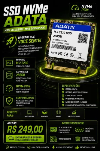 SSD NVMe ADATA 256GB M.2 2230