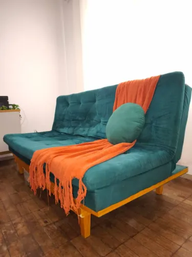 Sofá cama verde militar