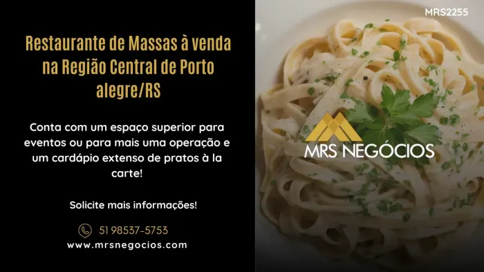 Restaurante de Massas à venda na Região Central de Porto alegre/RS