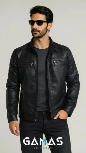 Jaqueta masculina couro sintético | Tamanho P ao G1 | NOVA | Envio para todo Brasil 