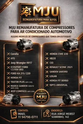 Remanufatura de Compressores de Ar Condicionado Automotivo 