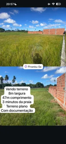 Vendo terreno 8 por 47