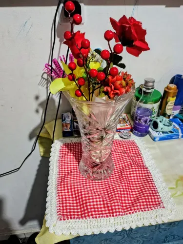 Vaso de flores vidro transparente 