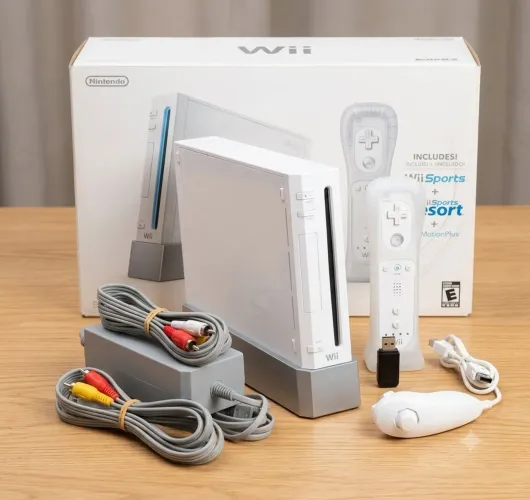 Nintendo Wii branco completo desbloquead na caixao
