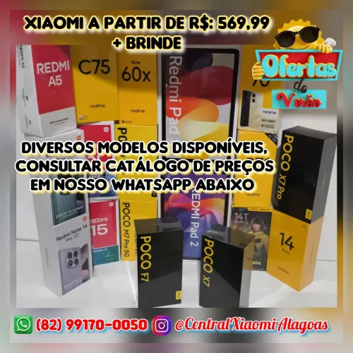 XIAOMI POCO X7 5G, POCO F7 PRO 5G E MODELOS A PARTIR DE R$: 569,99 + BRINDE