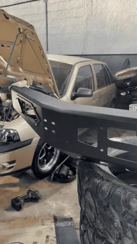 Para-choque dianteiro Iron 4x4 Pajero Full 2001 a 2007 ? Nunca instalado