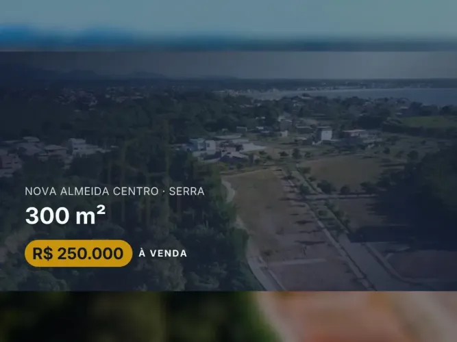 Terreno em Nova Almeida Centro: tranquilidade e valorização garantida!