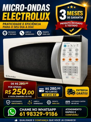 Micro-ondas Electrolux Revisado 3 Meses de Garantia Entrega Grátis