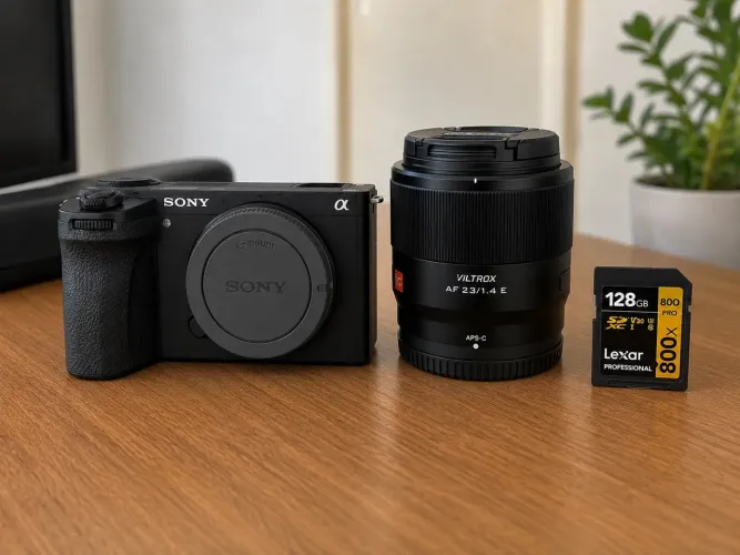 SONY ZVE-10 MARK II KIT - USADA POUCAS VEZES