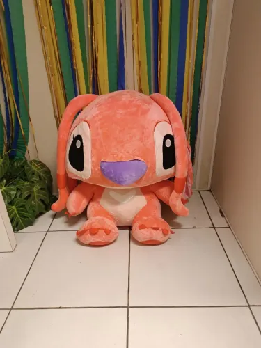 Pelúcia do Stitch Rosa Angel gigante 90 cm