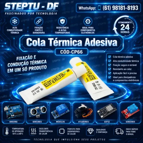 Pasta Térmica Adesiva Cola Térmica Adesiva Arduino Automação Robotica COD-CP66