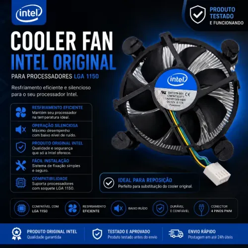 Esse é o cooler original (box) da Intel, compatível com processadores LGA 1150