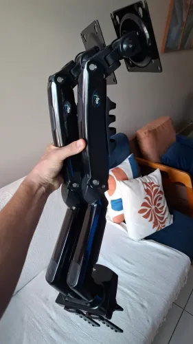 Suporte Articulado Duplo ELG para 2 Monitores - Preto