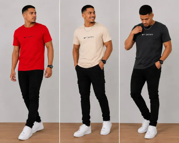LANÇAMENTO CAMISA/ FIO 30.1<br><br><br>4 POR 135,00<br>Entrega grátis <br><br>TAMANHO DISPONÍVEL ? G