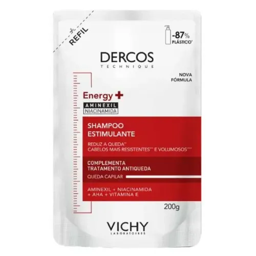 Refil Shampoo Antiqueda Estimulante com Aminexil, Dercos Energy+ Vichy, 200g