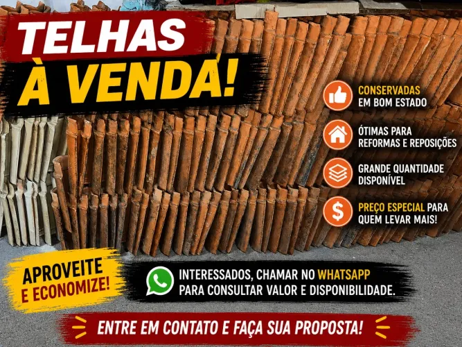 TELHAS CERÂMICAS À VENDA!