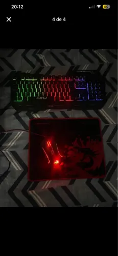 Mouse com mouse pad e teclado gamer!!
