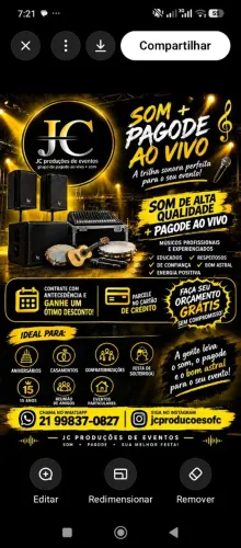 Pagode ao vivo e som