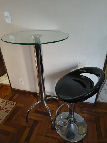 Mesa tampo de vidro