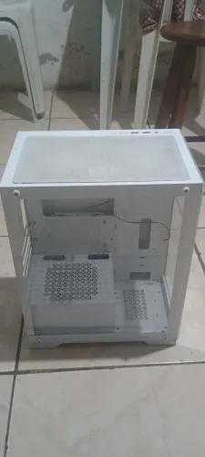 Gabinete Gamer Aquário K-mex Micro Poseidon W1F9 Branco