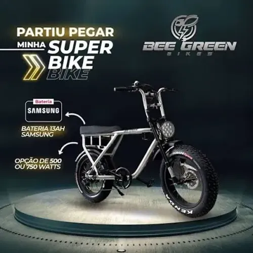 Bicicleta elétrica Super Bike Bee Green nova 750w nota fiscal
