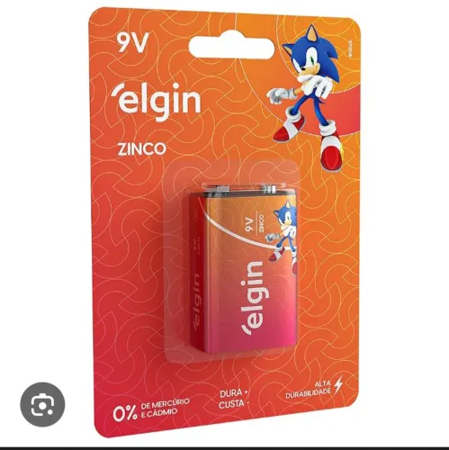 Bateria 9V Elgin (Não Recarregável)