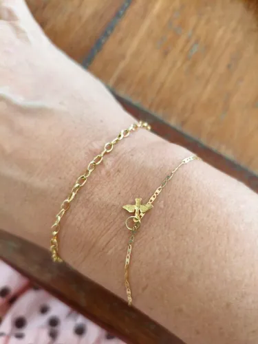 Duas pulseiras de ouro 18kg 750