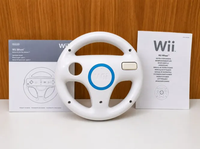 Wii Wheel - Volante para Nintendo Wii - original, com manuais