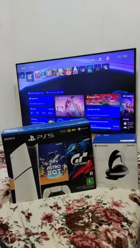 Playstation 5 + herdset ps5 elite + Tv Samsung 4k 8600f 50p